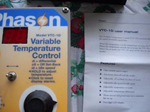 Phason Temperature Control Model VTC-1D NEW IN ORIGINAL BOX-NEVER USED Greenhous