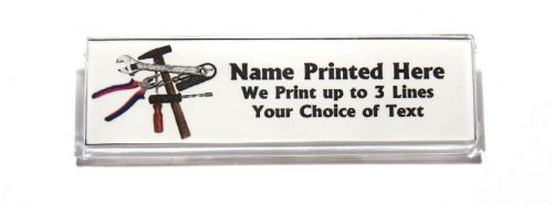 Tools Custom Name Tag Badge ID Pin Magnet for Carpenter Handyman Builder