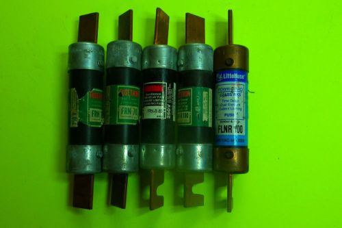 Lot of 5  frn type fuses-2x 70 amp, 1x 80 amp, 2x 100 amp for sale