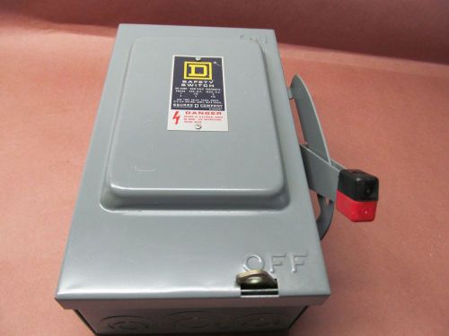 SQUARE D H221-N 30 AMP 250 VOLT HEAVY DUTY DISCONNECT SWITCH USED