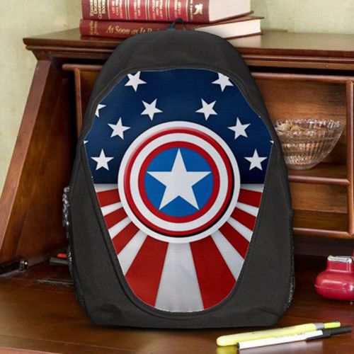 Captain America Shield Avengers S.H.I.E.L.D Teen Kids Canvas School Backpack Bag