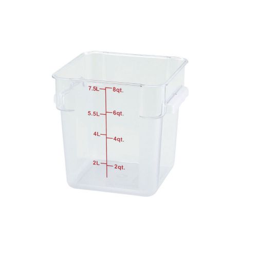 Winco pcsc-8c, 8-quart clear square polycarbonate food storage container, nsf for sale