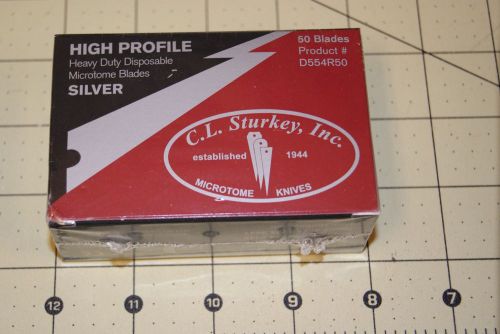 Microtome Blades C.L. Sturkey D554R50 High Profile Heavy Duty Qty:50 Sealed New