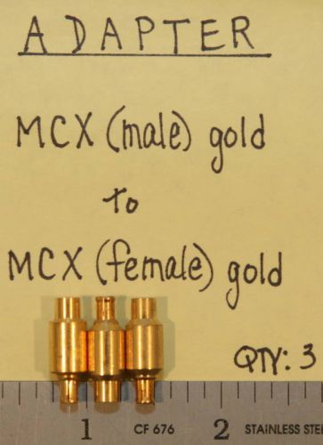 (3) MCX(Male) to MCX(Female) Gold Adapters