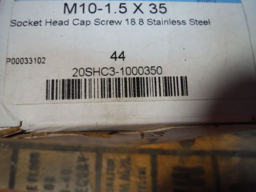 M10 x 35 socket head cap screw (44pcs) stainless for sale