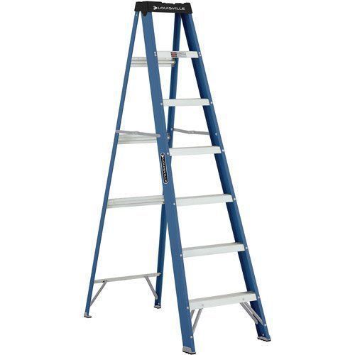 New Louisville Fiberglass Ladder 7&#039; Ladder - Multi Purpose, 7 foot, ft, Step