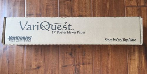 VariQuest 17&#034; Poster Maker Thermal Transfer Plus Paper RED on White 1702T