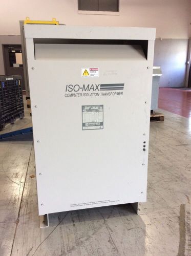 Emerson iso max computer isolation transformer 75 kva primary 480 sec 208y /120 for sale