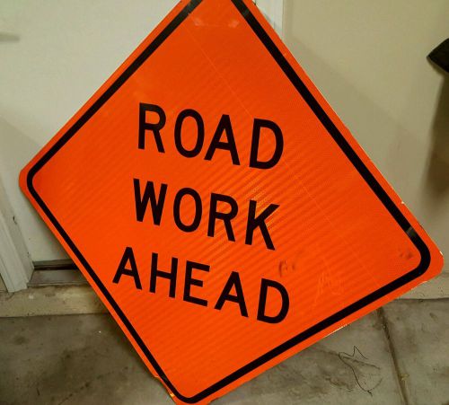 **REAL** Road Work Ahead Street Sign Garage Man Cave