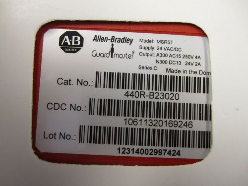 NEW ALLEN BRADLEY GUARDMASTER NIB MSR5T SAFETY RELAY 440R-B23020