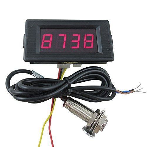DIGITEN DC 12V 4 Digital Red LED Counter Meter Up Down+Hall Proximity Switch