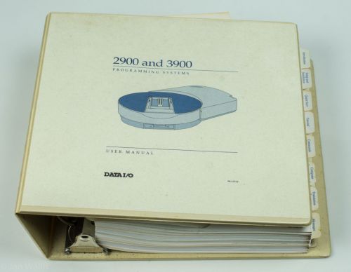 DATA I/O 2900 AND 3900 PROGRAMMING SYSTEMS USER MANUAL
