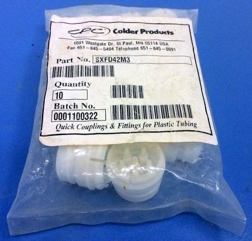 10 CPC SXFD42M3 Valved Coupling Inserts w/ 3mm Hose Barb Female Fitting Bodies