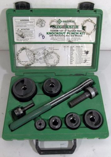 GREENLEE (7238SB) Slug-Buster 1/2&#034;-2&#034;, KNOCKOUT PUNCH KIT with Ratchet Wrench