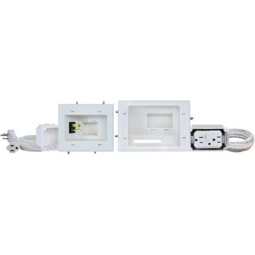 Datacomm Electronics 508823WHKIT Flat Panel TV Cable Organizer Kit w/Surge Power