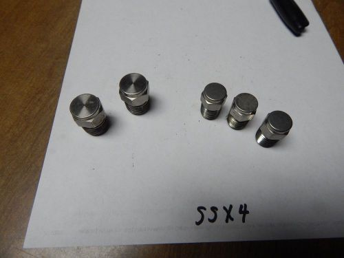 Stainless Pipe Plugs 3 pcs 1/4&#034;, 2 pcs 3/8&#034; # 316 SS