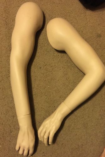 Pair Of Matching Right And Left Arms And Hands For A Male Mannequin