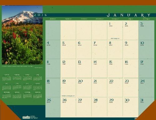 House of Doolittle Landscapes Desk Pad Calendar 12 Months January 2015 to