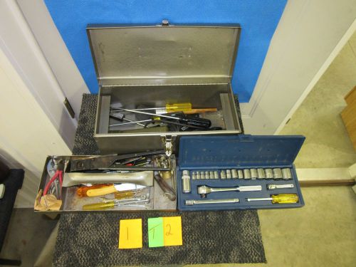 60 pc military metal tool box amp tyco husky weller aviation soldering crimp 1 for sale