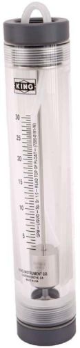 King instrument 7200 150psi 130°f acrylic tube flow-meter rotameter 7205019131w for sale