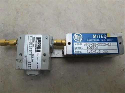 Miteq AMF-3S-2223-12 Microwave RF Power Amplifier 2.2-2.3 GHz w/ P&amp;H C1-S153101