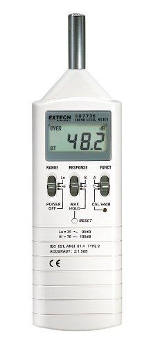 Extech 407736 dual range type 2 sound lever meter for sale