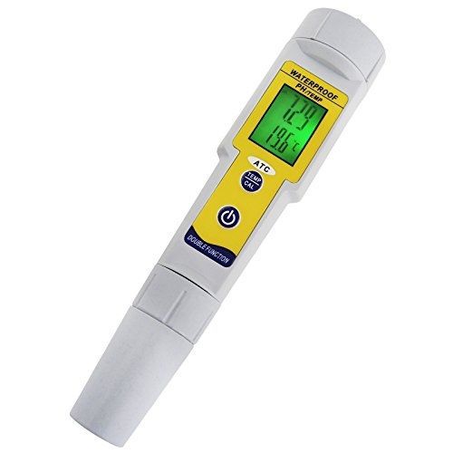 pH Meter Temperature Pen-type Digital Meter Replaceable Electrode with Auto