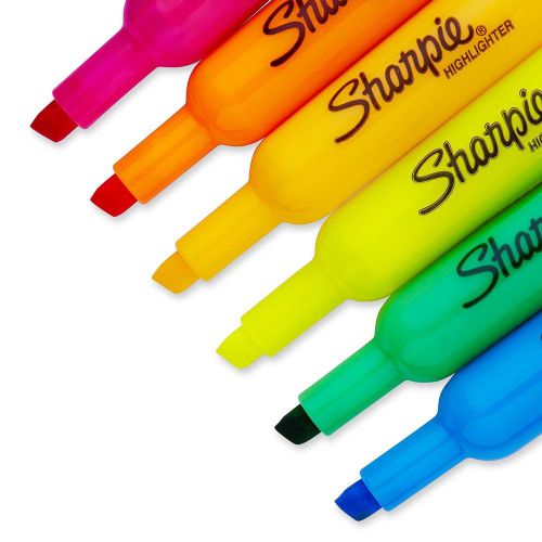 New box Sharpie Accent Tank-Style Highlighters, Assorted Colors, 12 Pack (25053)