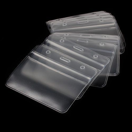 Specialist id eom clear plastic card holder horizontal vinyl business badge for sale