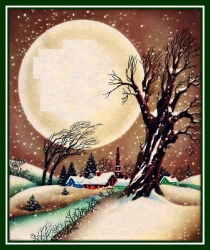 30 Custom Winter Night Personalized Address Labels