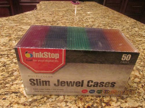 NIP CD/DVD Color slim 50 jewel cases