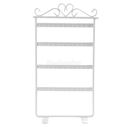 48-hole metal earrings ear studs jewellery display stand rack holder white for sale