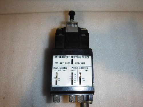Westinghouse 225 Amp Overcurrent Tripping Device 60 Cycle DB Breaker S-1649817