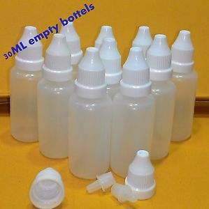 10pcs 30ml rosin flux squeezable alcohol  bottle with dropper nozzle