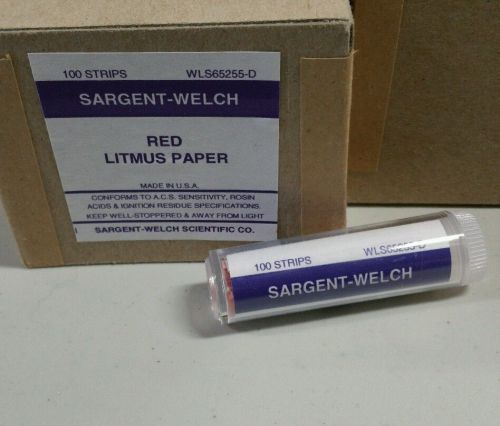 20 new tubes red litmus paper / base indicator strips - 100 strips / tube for sale
