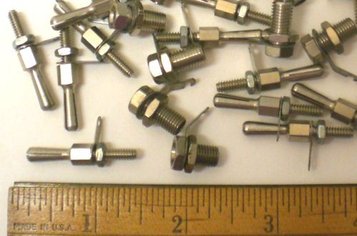20 un-insulated banana plugs &amp; 20 un-in.jacks with solder lugs, h.h. smith, usa for sale