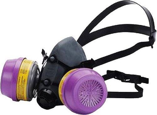 North 5500 series half mask with 2 organic vapor &amp; acid gas cartridges with p100 for sale