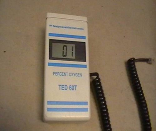 Teledyne Analytical Instruments TED 60T Percent Oxygen Monitor Medical Sensor