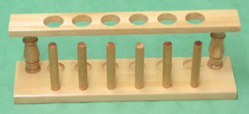 Seoh test tube and drying rack wooden for 6 tubes 25mm for sale