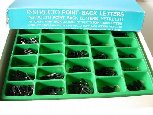 Vintage Instructo 1&#034; Black Point Back Lower Case Letters Bulletin Board