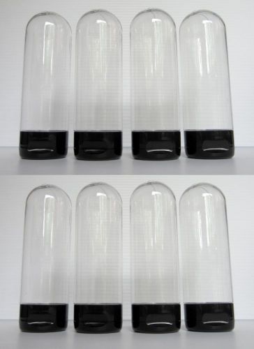 8 Clear Plastic Squeeze Bottles with Caps, 7 fl oz (207mL)