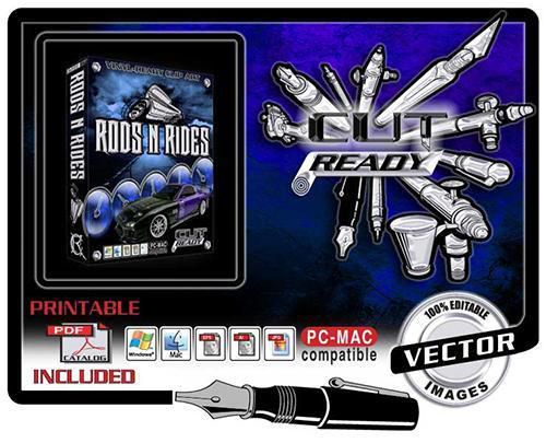 Rods n rides eps vector art vinyl cutter plotter software eps cut ready art for sale