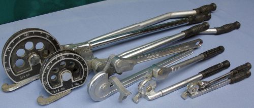 Lot of tube tubing bender 3/4 5/8 3/8 1/4 7/16 imperial eastman gould ridgid 397 for sale