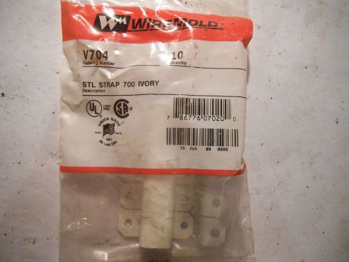 WIREMOLD V704 Raceway, STL Strap, Mounting 700 IVORY BAG OF 10 - NEW