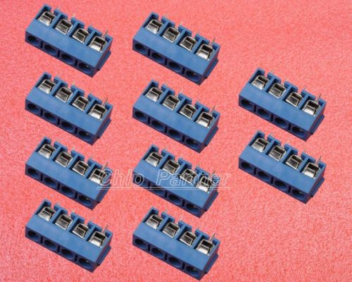 10pcs kf301-4p 5.08mm blue connect terminal blue screw terminal connector 4 pin for sale