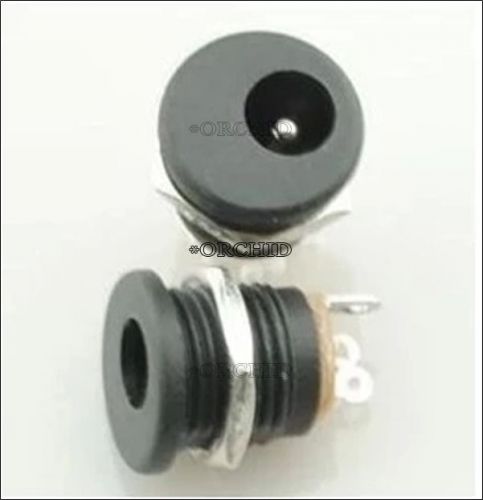 50 pcs dc power jack socket dc-022 2.1 x 5.5 mm with screw nut diy new #7022974