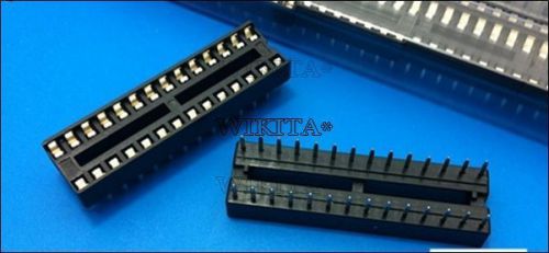 10 pcs dip-28 28 pin 28pin dip ic sockets adaptor solder type narrow #382446
