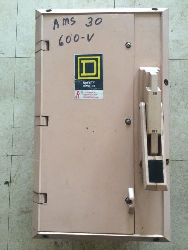 Square d h361-dx 30 amp safety switch 600v ac series 1 for sale