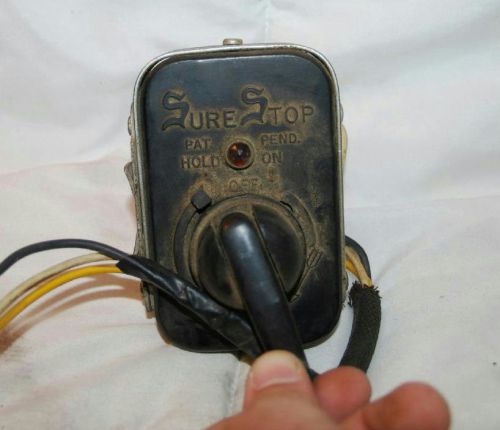 VINTAGE SURE STOP SWITCH ON OFF WITH INCREASE &amp; AND HOLD LEVER STEAMPUNK