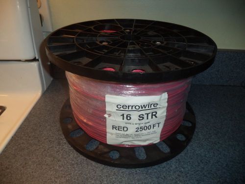 2500&#039; SPOOL OF 16 GAUGE TFFN OR MTW RED STRANDED COPPER WIRE